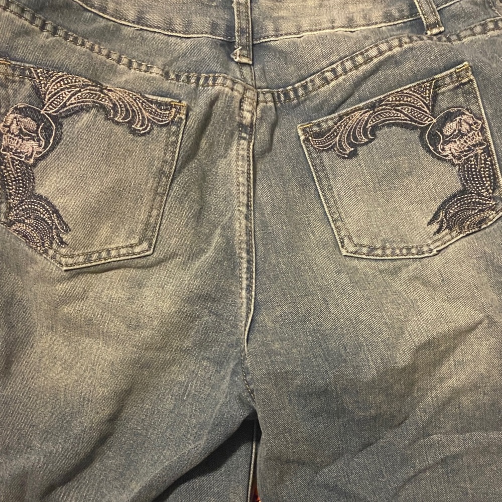 Embroidered Blue Women's Jeans